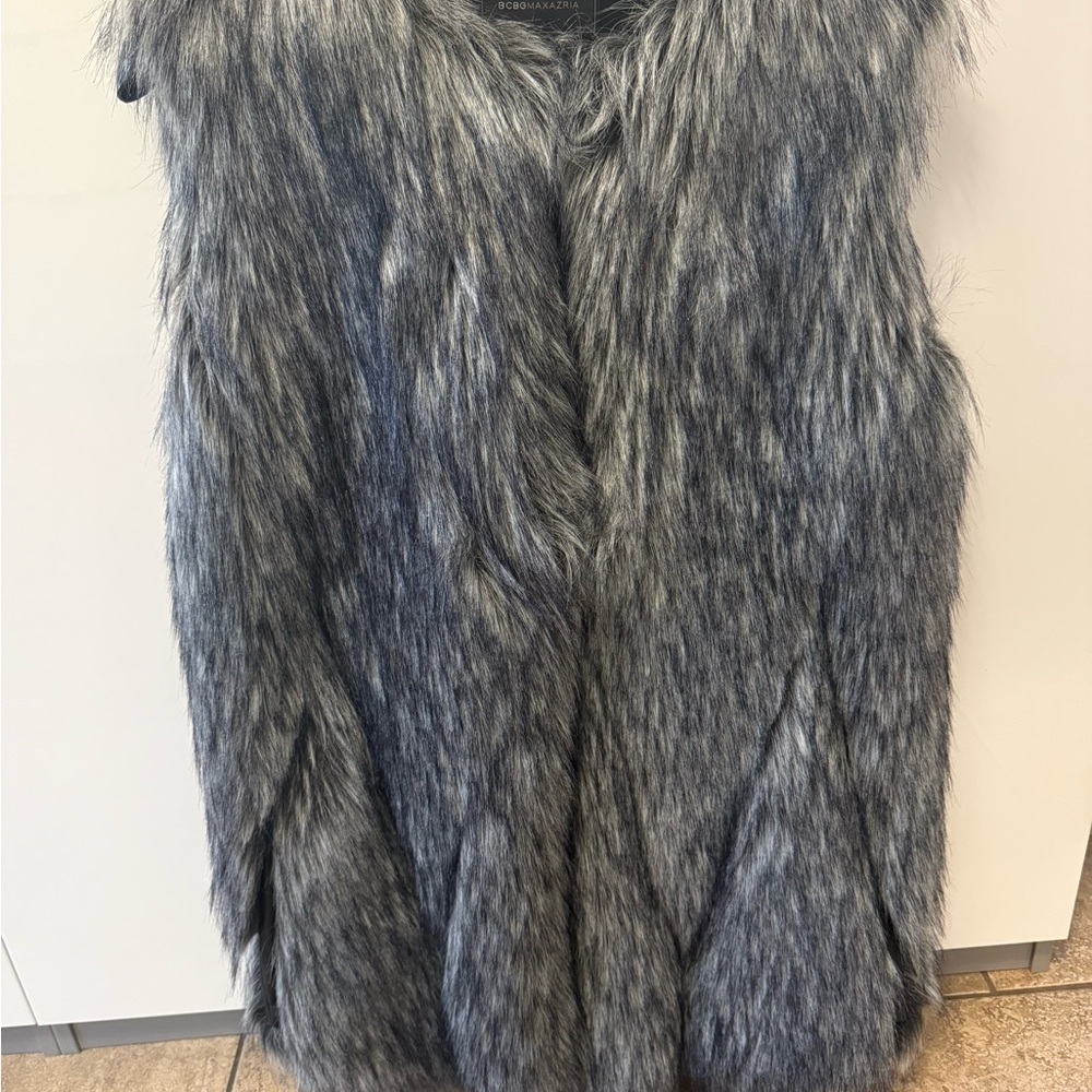 Women's Faux Fur Vest - Gray
